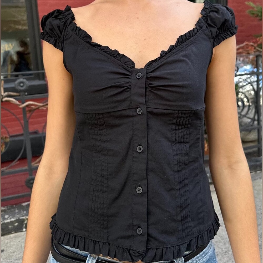 button down v-neck